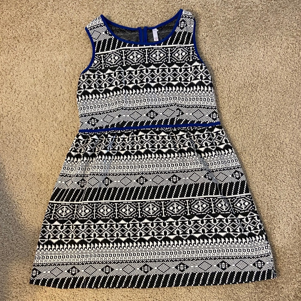 Fit and Flare Patterned Dress